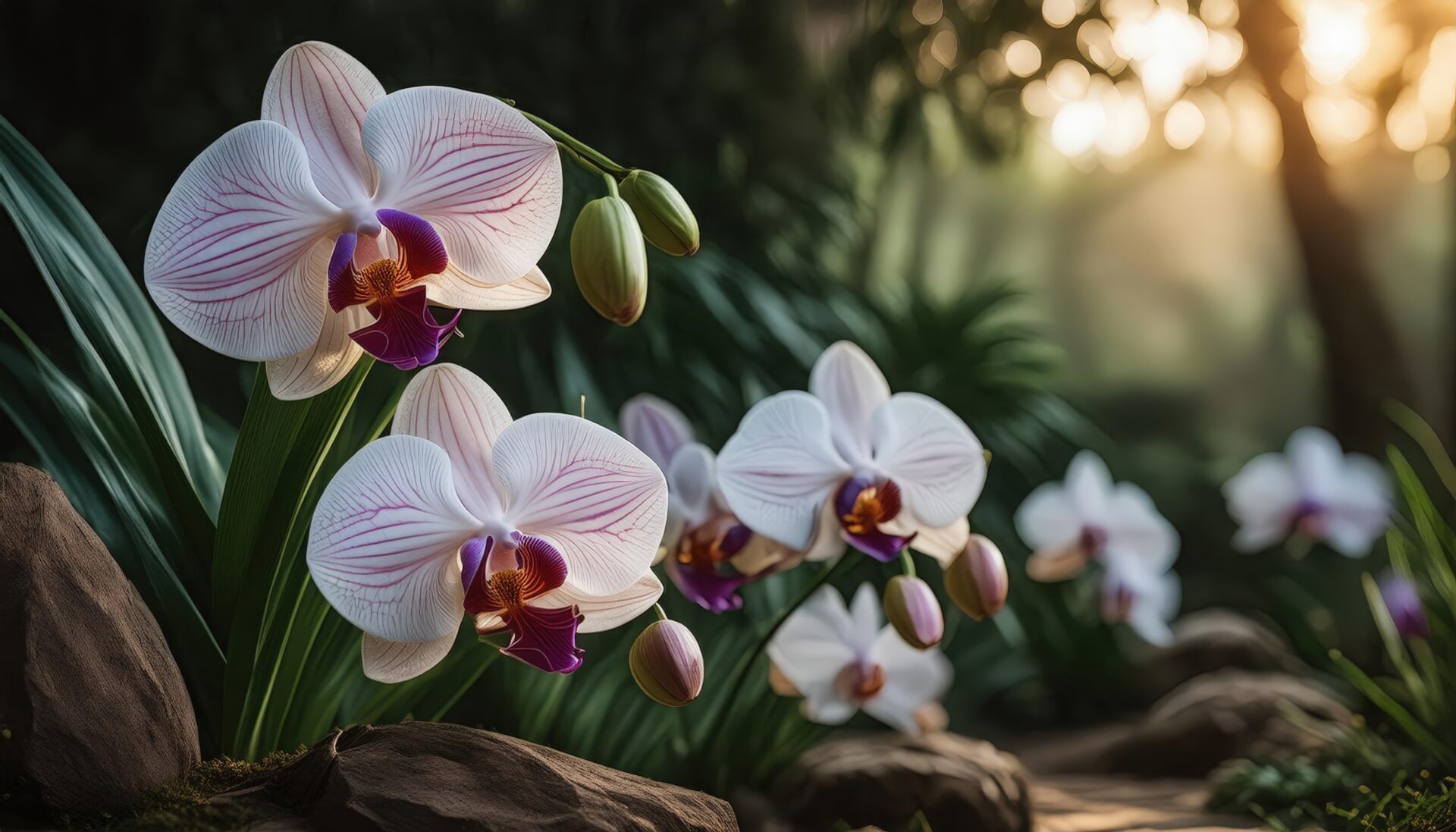 クローズアップの蘭の花