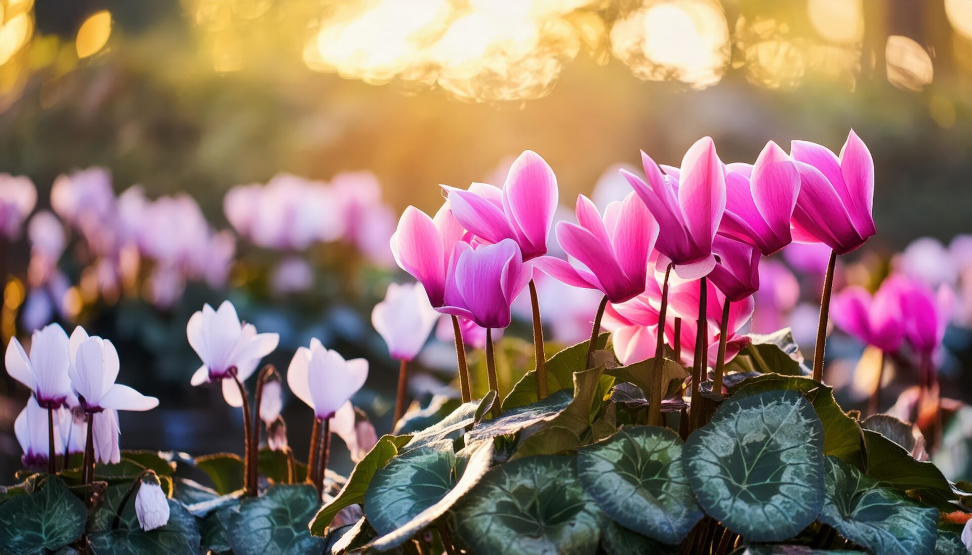 シクラメンの群生