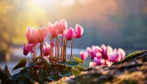 木漏れ日のシクラメン