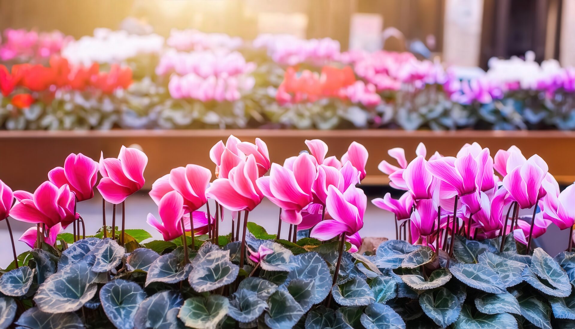 木漏れ日のシクラメン