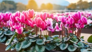 鉢植えのシクラメン