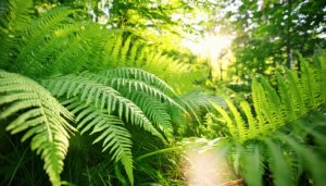 緑豊かなシダ植物