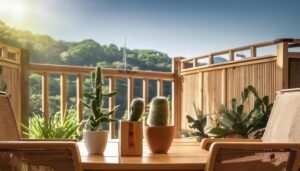 テラスのサボテン