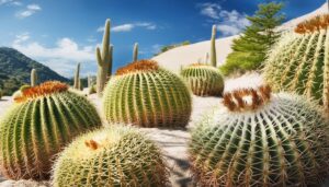 砂漠のサボテン群生