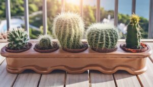 ベランダのサボテンセット