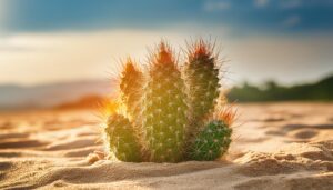 日差しを浴びるサボテン