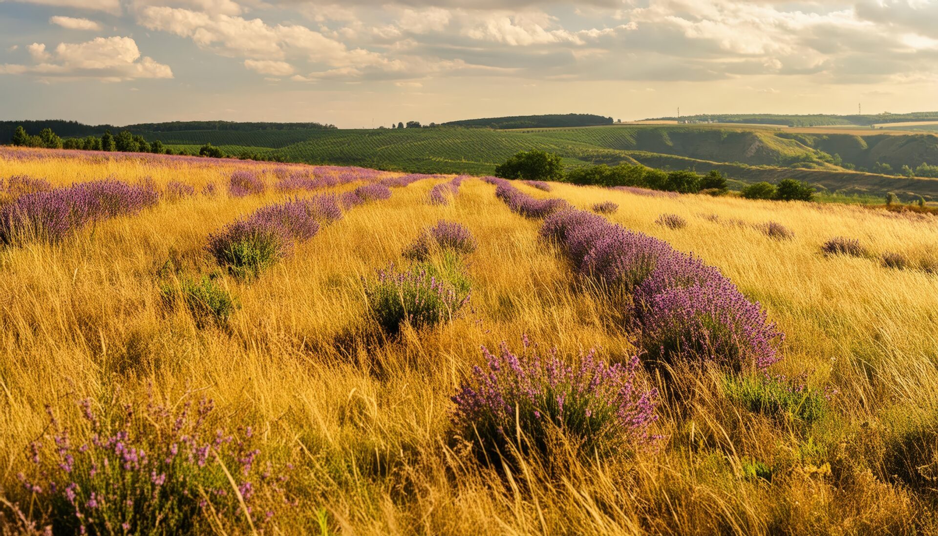 ラベンダー畑の風景