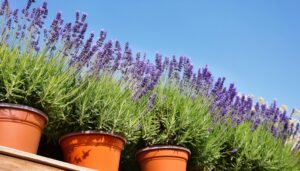 鉢植えのラベンダー