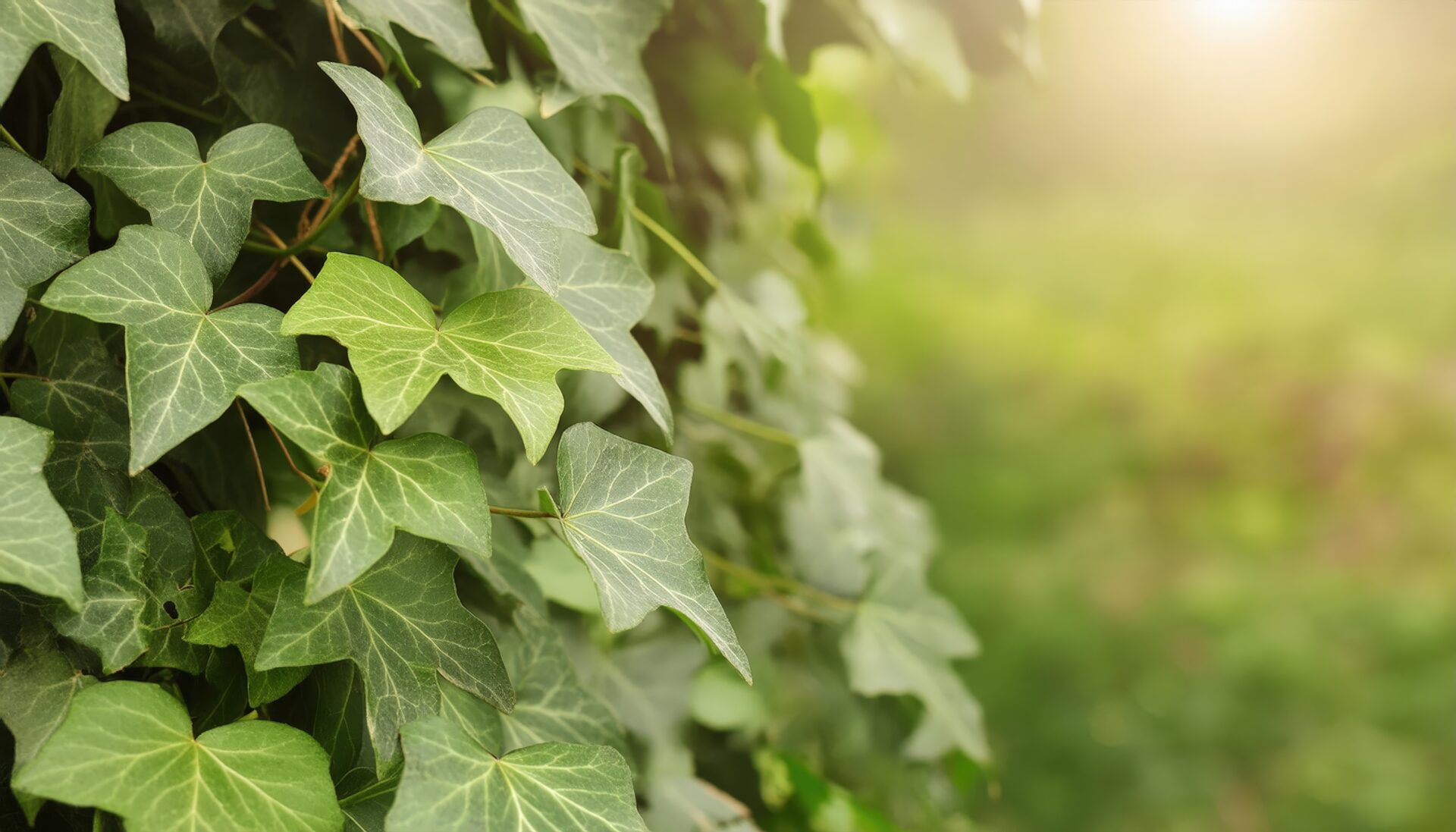 屋外で自然に育つアイビー