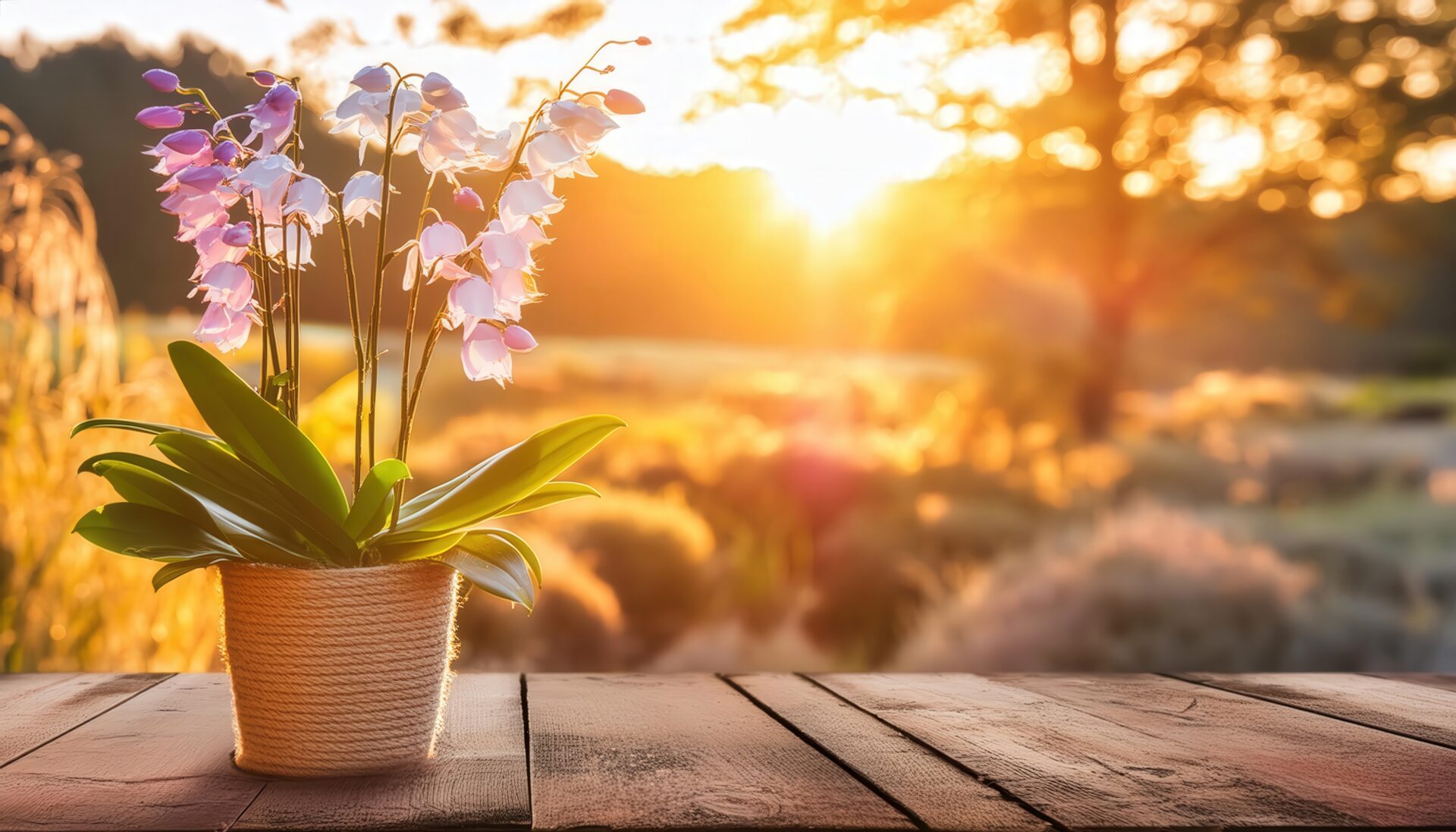 鉢植えのベルフラワー