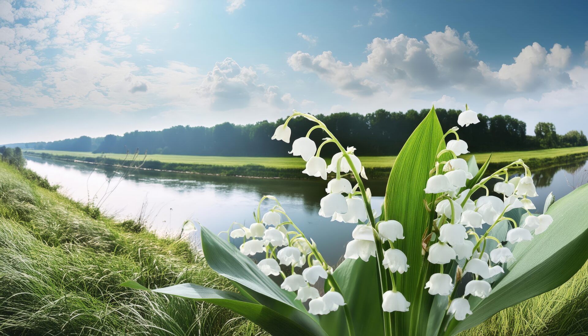 川辺のスズラン