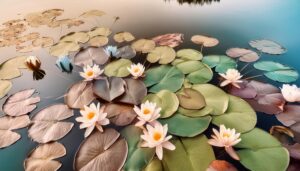 水面に浮かぶ睡蓮