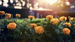 夕暮れのマリーゴールド