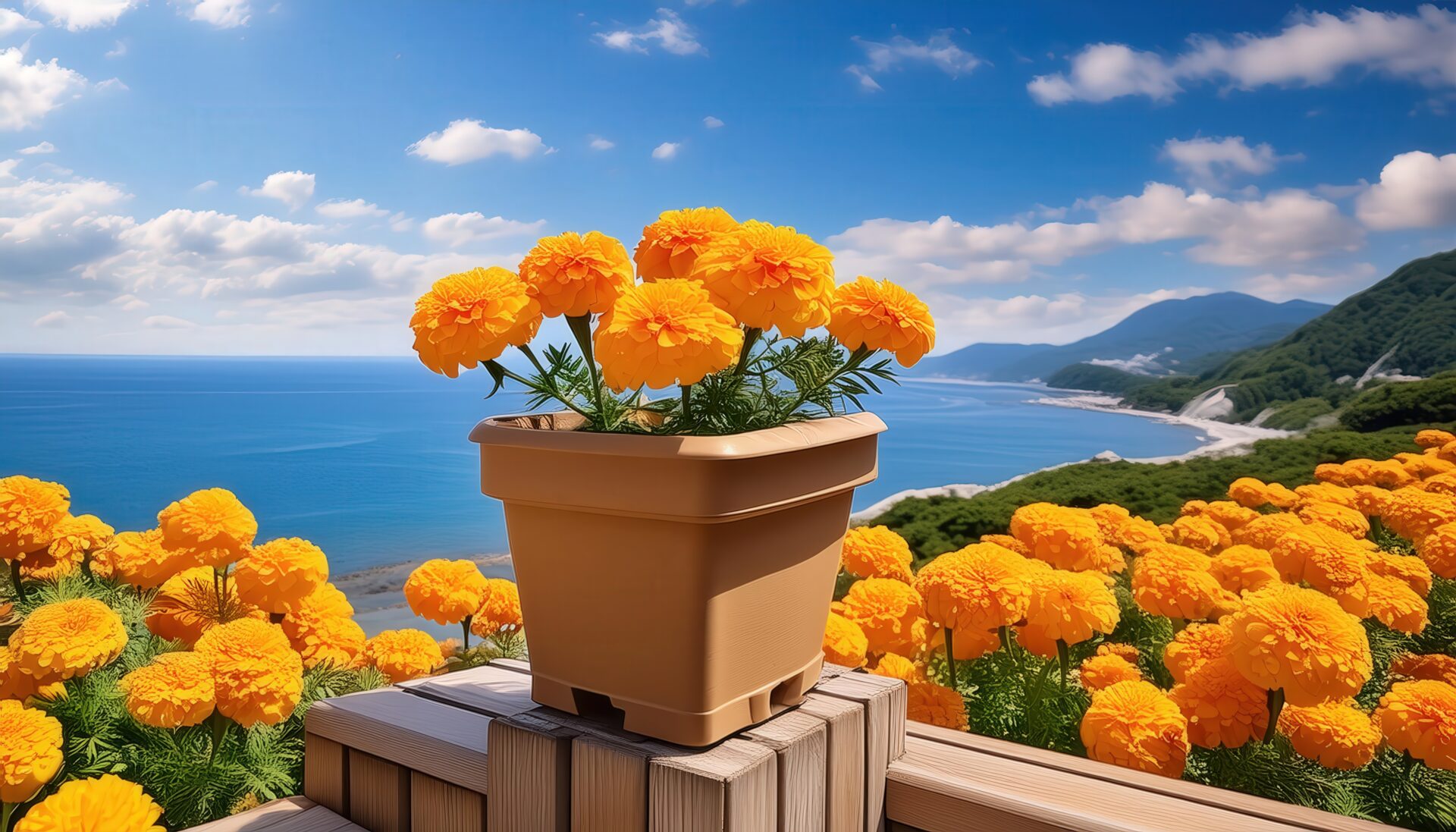 海辺のマリーゴールド