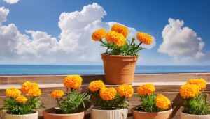 海と雲とマリーゴールド