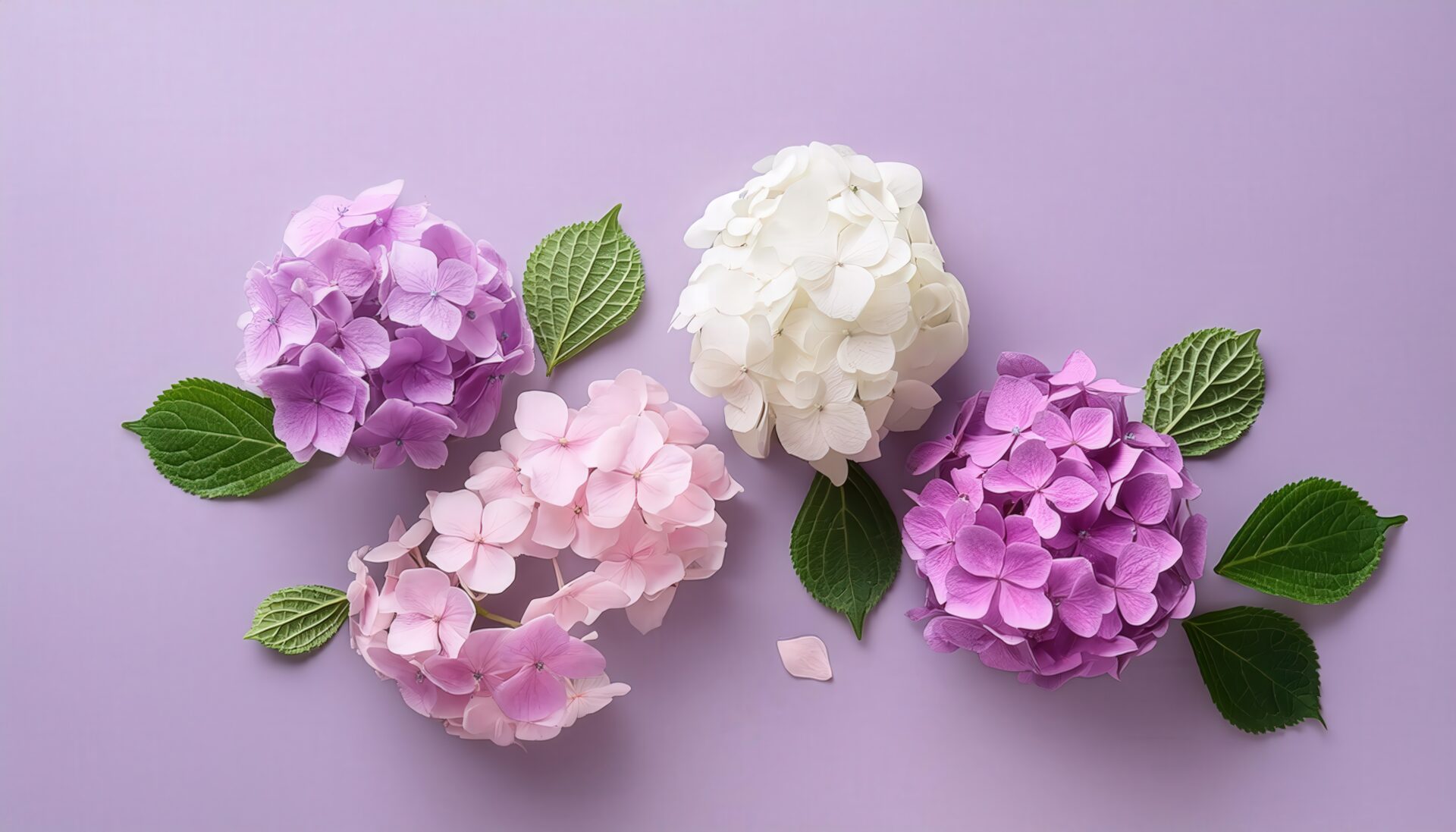 紫陽花と都市と山