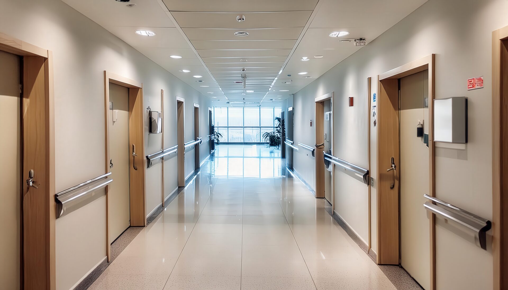 近代的な病院の廊下