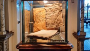 歴史的な手稿の展示