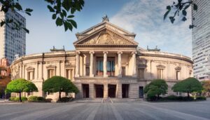 円形構造の劇場建築