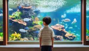 魚の群れと水中世界