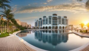 プールサイドの高級リゾートホテル