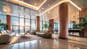 ラグジュアリーホテルのロビー