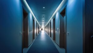 ホテルの廊下と照明デザイン