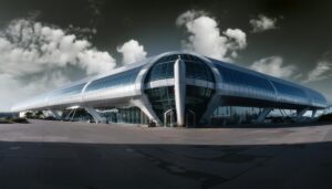 SF風の空港建築