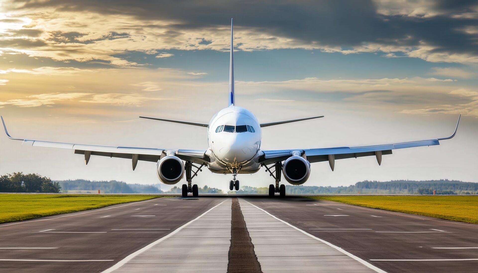 離陸直前の旅客機