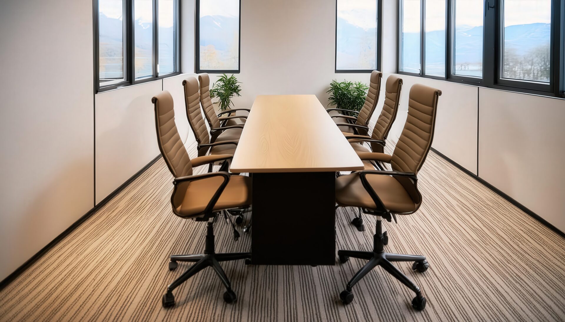 景色が見える会議室