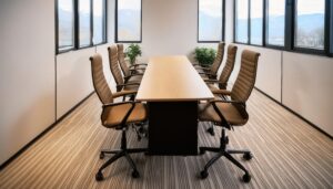 景色が見える会議室