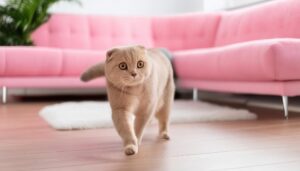 ピンクのソファと猫の暮らし