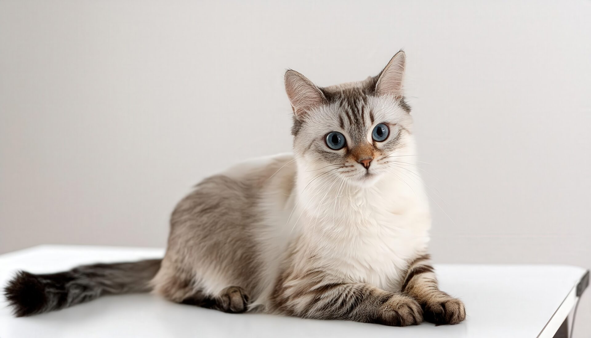 青い目の長毛猫