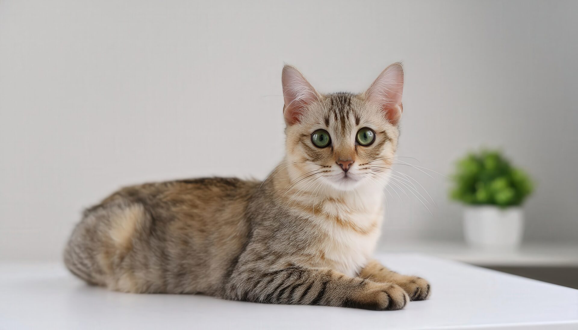 シンプル背景の猫