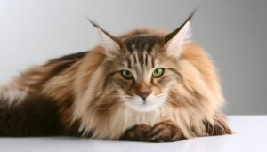 カメラ目線の長毛猫（正面）