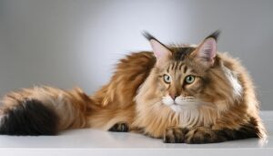 長毛猫の横向きポーズ