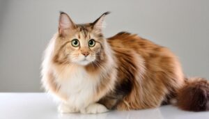 目を見開くメインクーン