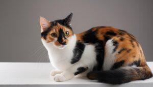 三毛猫のアップとポートレート