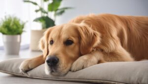 自然光の中のゴールデンレトリバー