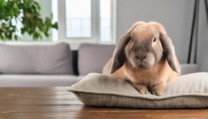 明るい部屋のうさぎ