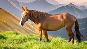 柔らかな光と馬