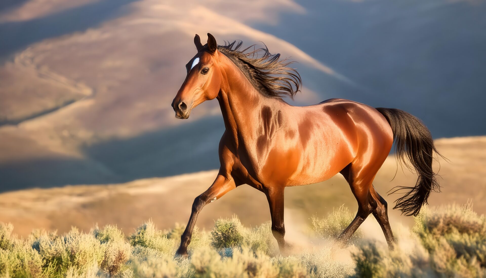 光に輝く馬の筋肉美