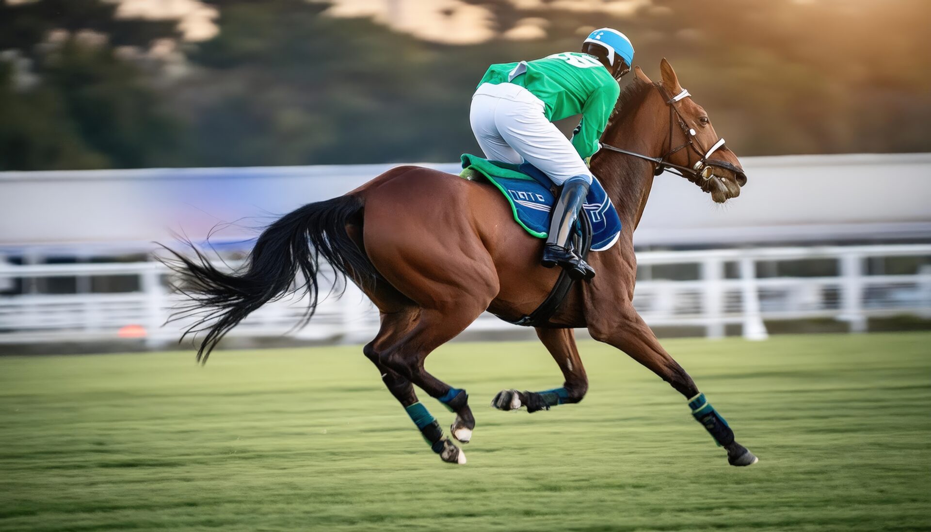 レース中の競走馬