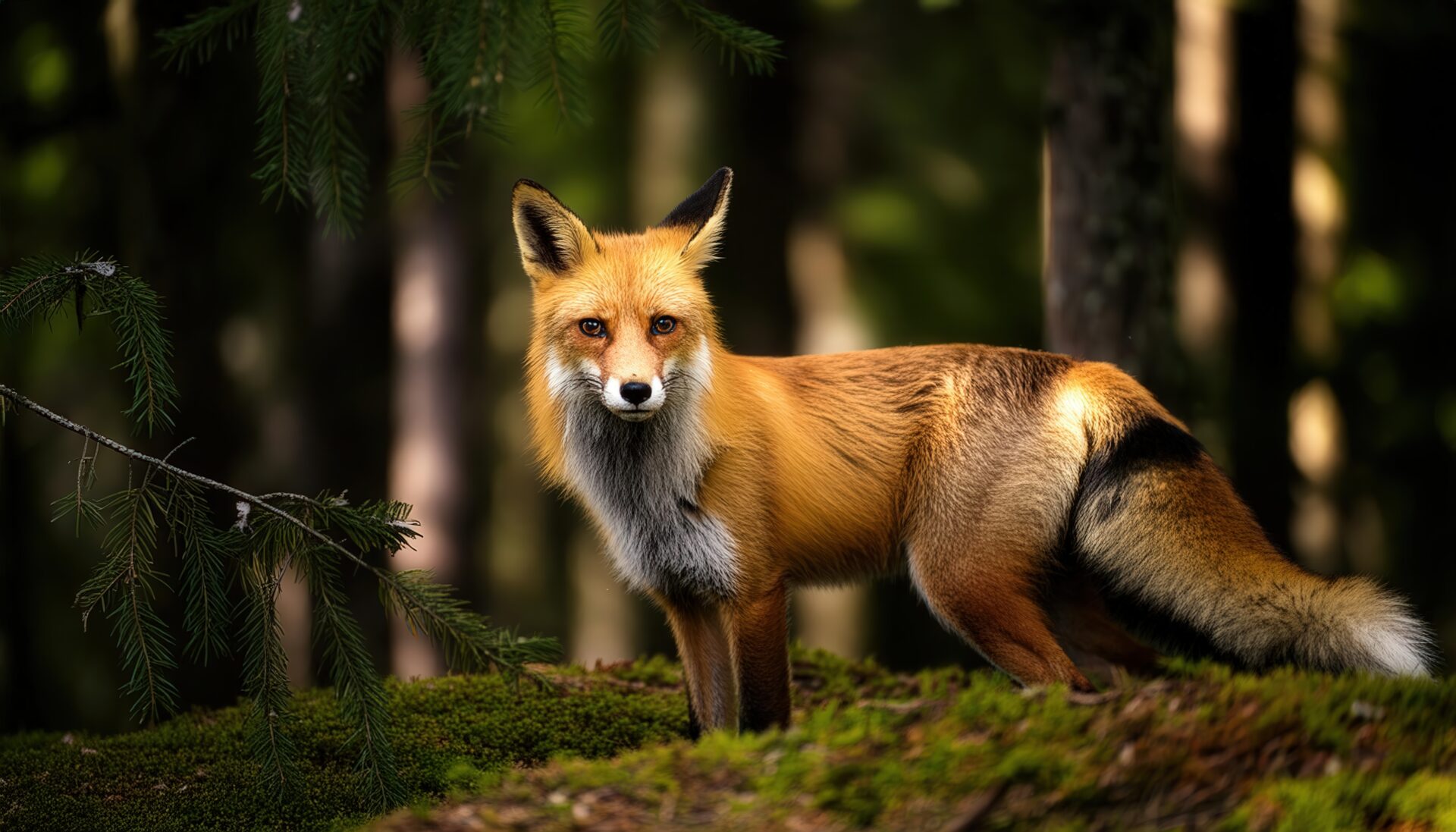 森林にいるキツネ