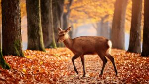 森の中の鹿