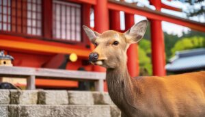 神社の鹿