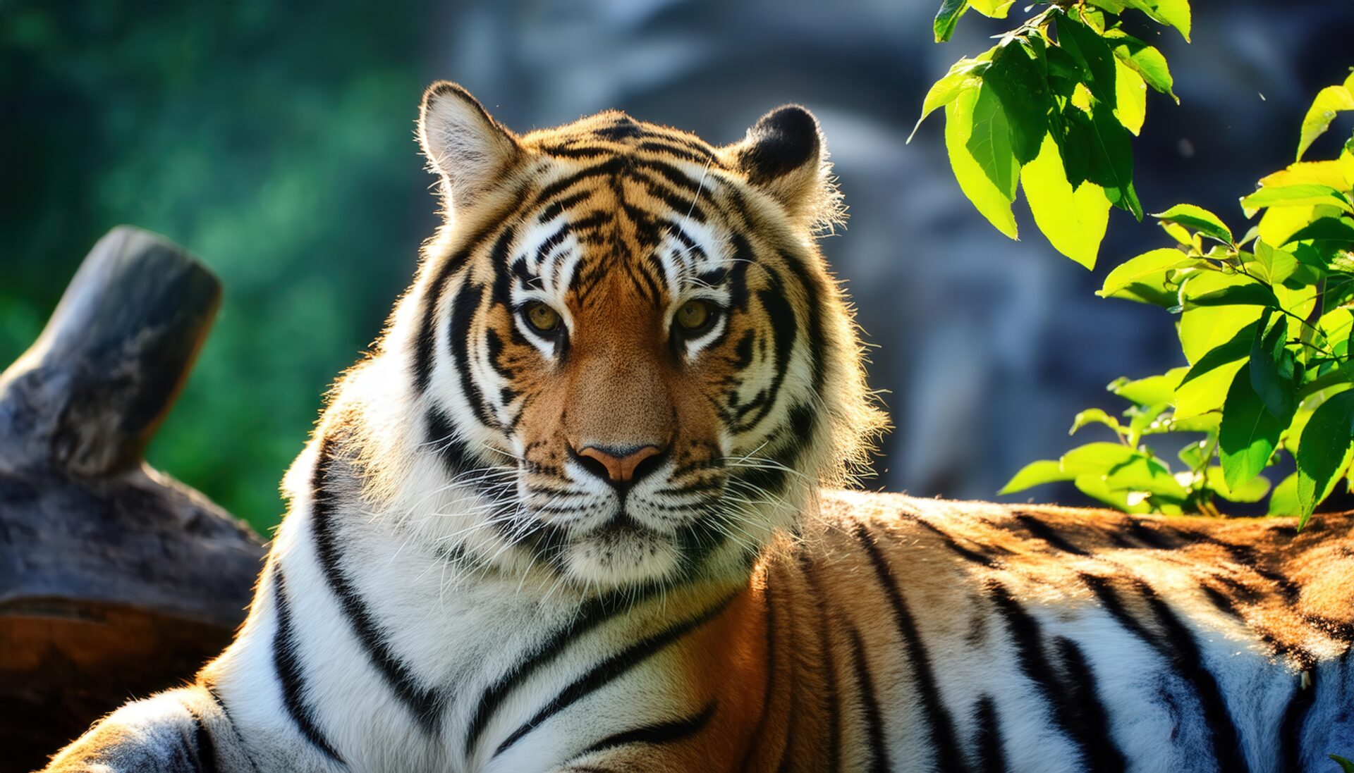 木陰で休むトラ