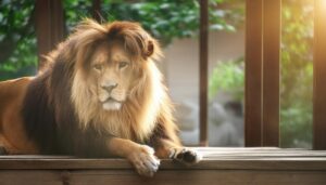 光の中のライオン