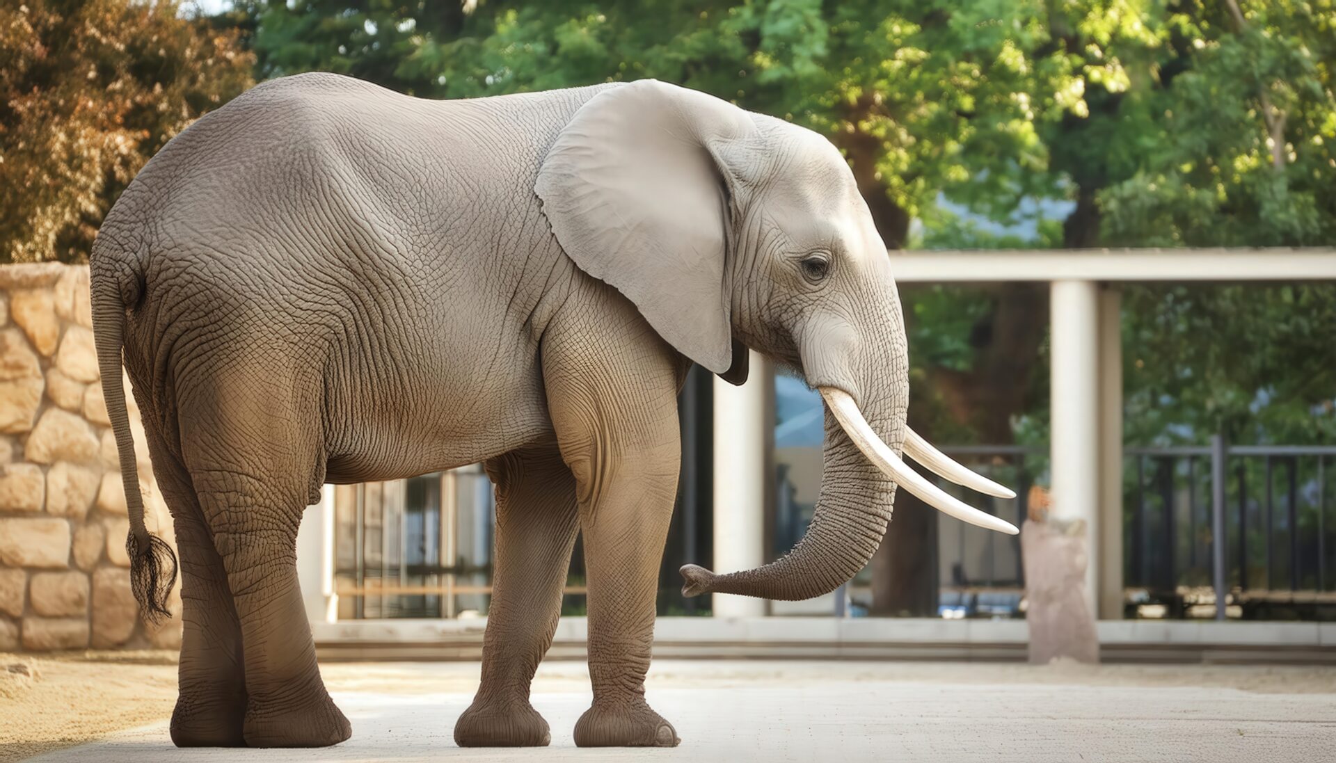 足を前に出すゾウ