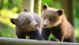 森の中を歩くクマ